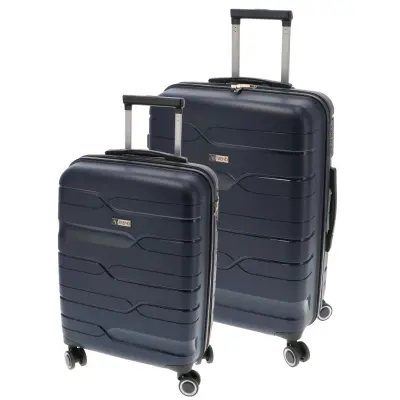 Set potovalni kovček 32/60l / moder / 2 kos / polipropilen