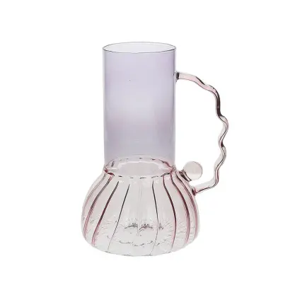 Vaza Design Art h19cm / roza / borosilikatno steklo