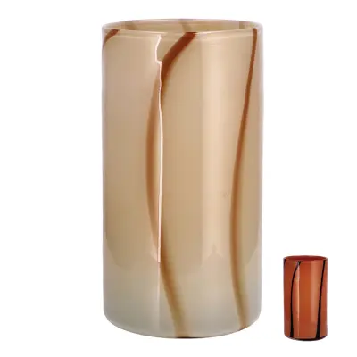 Vaza Stipe 15xh28cm / več barv / steklo