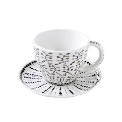 Skodelica za čaj s podstavkom Organic 280ml / porcelan