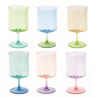 Set kelih za cocktail Rainbow 360ml / 6 kos / steklo
