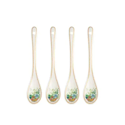 Set čajna žlička Jardin Orchid / 4 kos / porcelan