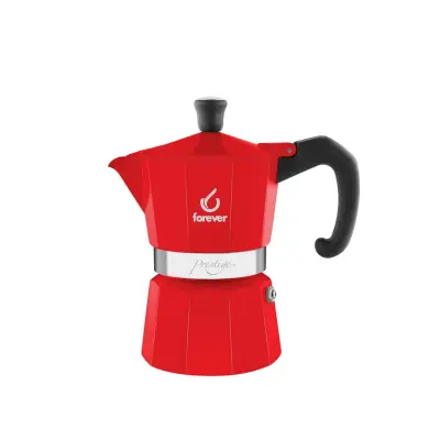 Rdeča kafetiera Miss Prestige rdeča / za 1 skodelico / aluminij