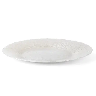 Okrasni krožnik Smirne 32cm / slonokoščen / steklo