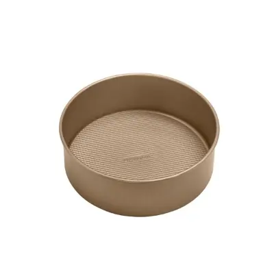 Golden pekač za torto 23,5xh8cm / zlat / ogljikovo jeklo