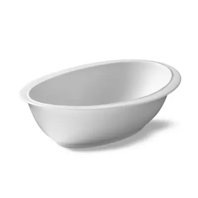 Globoka skleda Parthenon 27,5x20,5xh7cm / ovalna / bela mat / porcelan