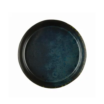 Globok krožnik Phobos 18xH4,5cm / okrogel / črno-moder / stoneware