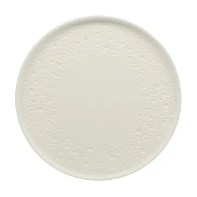 Plitev krožnik z robom Deva 28cm / bel / porcelan