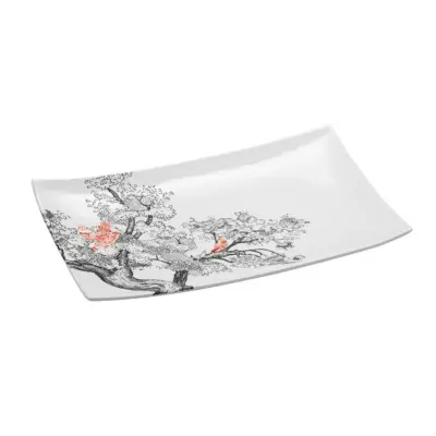 Krožnik Kerasia 30x18cm / pravokoten / bel / porcelan