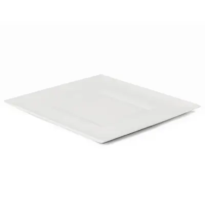 Kvadraten krožnik Talia 36x36cm / bel / porcelan