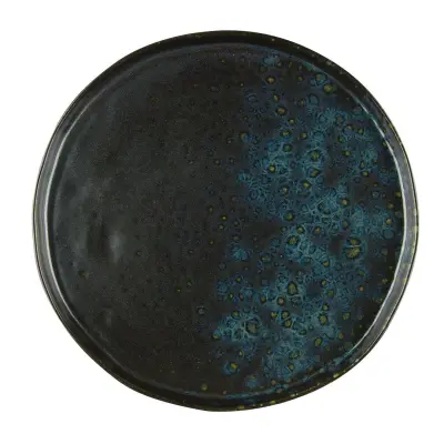 Plitev krožnik Phobos 31xH2cm / okrogel / črno-moder / stoneware