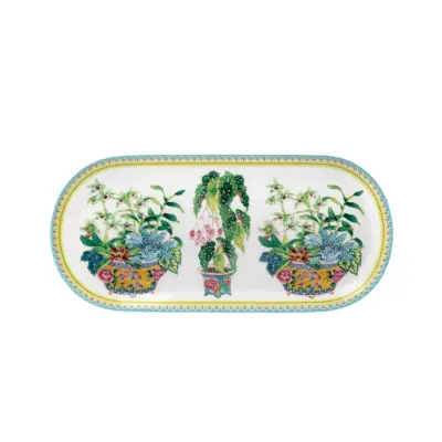 Servirni krožnik Jardin Orchid 25x11,5cm / ovalen / porcelan