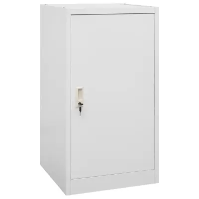 vidaXL Omara za sedlo svetlo siva 53x53x105 cm jeklo