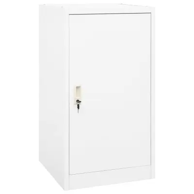 vidaXL Omara za sedlo bela 53x53x105 cm jeklo