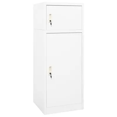 vidaXL Omara za sedlo bela 53x53x140 cm jeklo