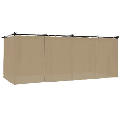 vidaXL Paviljon z zavesami taupe 6x3 m jeklo