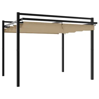 vidaXL Vrtni paviljon z zložljivo streho tape 3x3 m aluminij