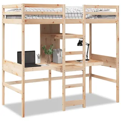 vidaXL Okvir za pograd brez vzmetnice bel 90x190 cm trdna borovina