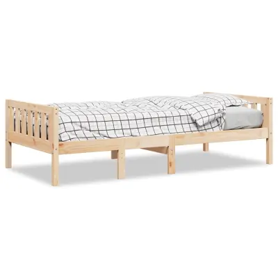 vidaXL Otroška postelja brez vzmetnice 75x190 cm borovina
