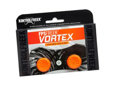 Kontrolfreek FPS Freek Vortex za PlayStation 3 (PS3) in Xbox 360 Controller | Performance palčke | 1 Visoka konveksna, 1 srednja konkavna | Oranžna