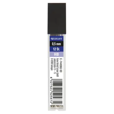 Minca za tehnični svinčnik hb 0,5 westcott 1/12 e-744966 00