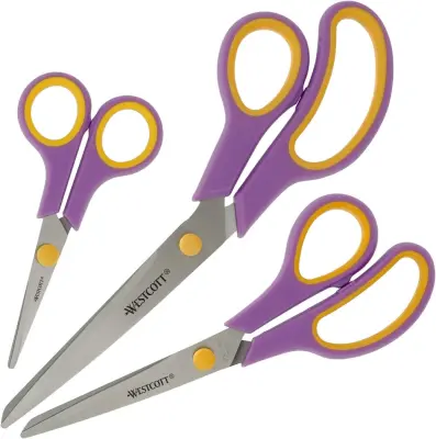 Škarje westcott set easy grip 13cm, 20,1cm, 24,7cm vijola 1/3 n-90029 00
