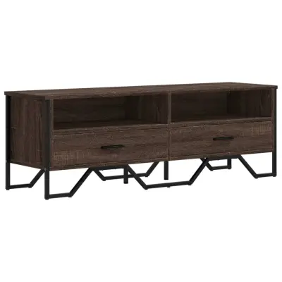 vidaXL TV omarica rjavi hrast 122x34x41 cm inženirski les