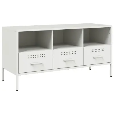 vidaXL TV omarica bela 100,5x39x50,5 cm jeklo