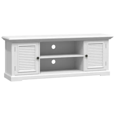 vidaXL TV omarica bela 110x30x41 cm inženirski les