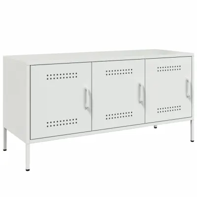 vidaXL TV omarica bela 100,5x39x50,5 cm jeklo