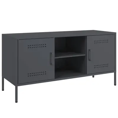 vidaXL TV omarica antracitna 100,5x39x50,5 cm jeklo