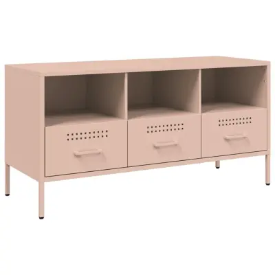 vidaXL TV omarica roza 100,5x39x50,5 cm jeklo