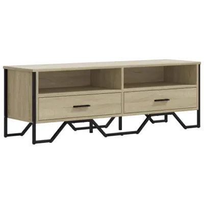 vidaXL TV omarica sonoma hrast 122x34x41 cm inženirski les