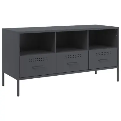 vidaXL TV omarica antracitna 100,5x39x50,5 cm jeklo