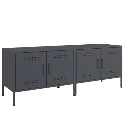 vidaXL TV omarica 2 kosa antracitna 68x39x50,5 cm jeklo