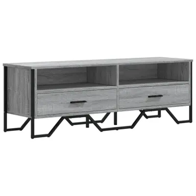 vidaXL TV omarica siva sonoma 122x34x41 cm iverna plošča