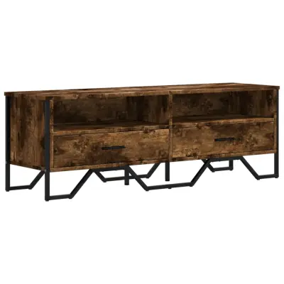 vidaXL TV omarica dimljeni hrast 122x34x41 cm inženirski les