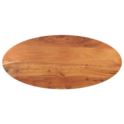 vidaXL Mizna plošča 100x50x3,8 cm ovalna trdna bukovina