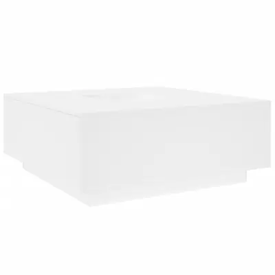 vidaXL Klubska mizica bela 100x100x40 cm inženirski les