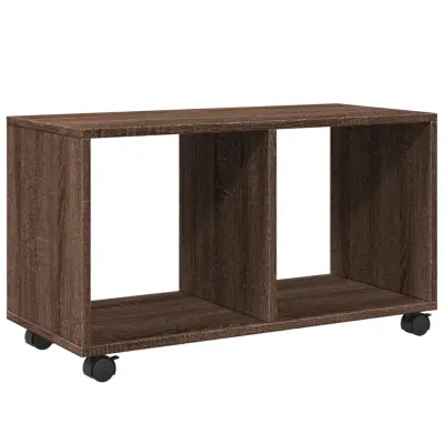 vidaXL Omarica na kolesih rjav hrast 72x33x42,5 cm inženirski les