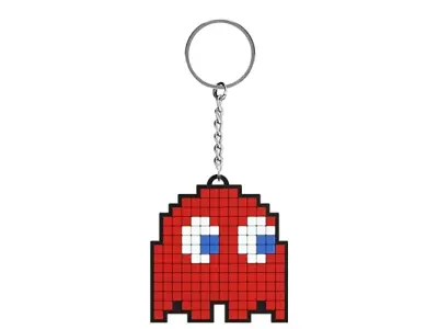 Pyramid International Pac -Man gumijast Keyring, Zip vlečni ali nahrbtnik (Blinky Design) - uradno blago