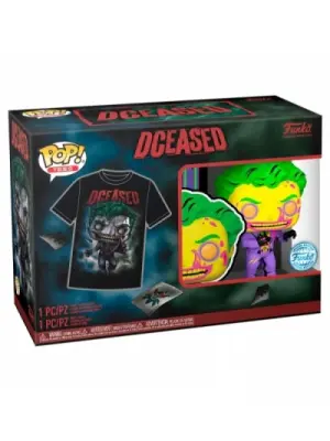Funko POP in Tee Heroes DC Dceased The Joker Black Light Exclusive L