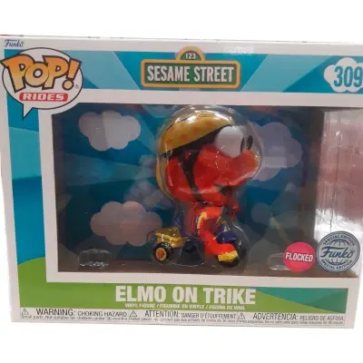 Funko POP Ride Television: Sesame Street - Elmo on Trike - Flocked - Exclusive - 309
