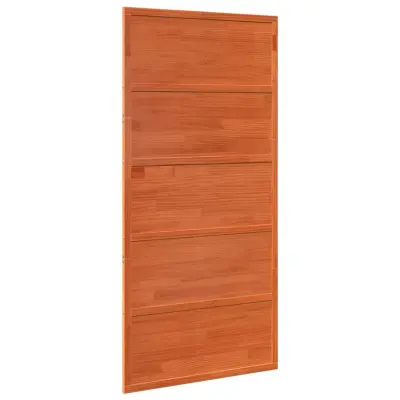 vidaXL Hlevska vrata voščeno rjava 100x108 cm trdna borovina