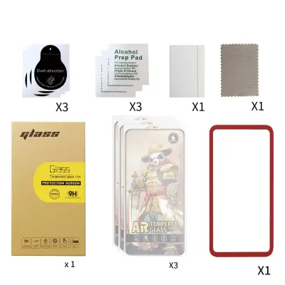 3-Paket filmov za ekran iz kaljenega stekla HD proti prstnim odtisom, združljiv z iPhone Transparent  iPhone 14 Pro