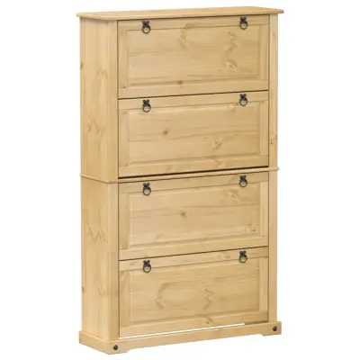 vidaXL Omara za čevlje Corona 99x32x163,5 cm trdna borovina