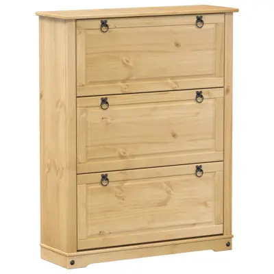 vidaXL Omara za čevlje Corona 99x32x124,5 cm trdna borovina