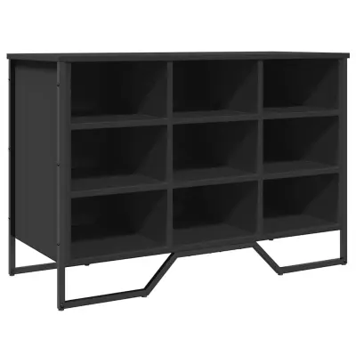 vidaXL Omarica za čevlje črna 90x38x61,5 cm inženirski les