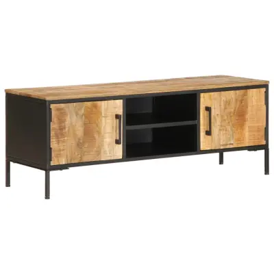 vidaXL TV omarica 110x35x40 cm trden robusten mangov les