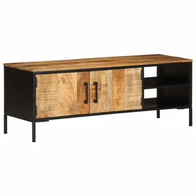 vidaXL TV omarica 110x35x40 cm trden robusten mangov les
